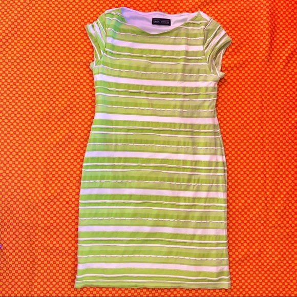 Y2K LIMEY STRIPED DRESS - Picture 1 of 4